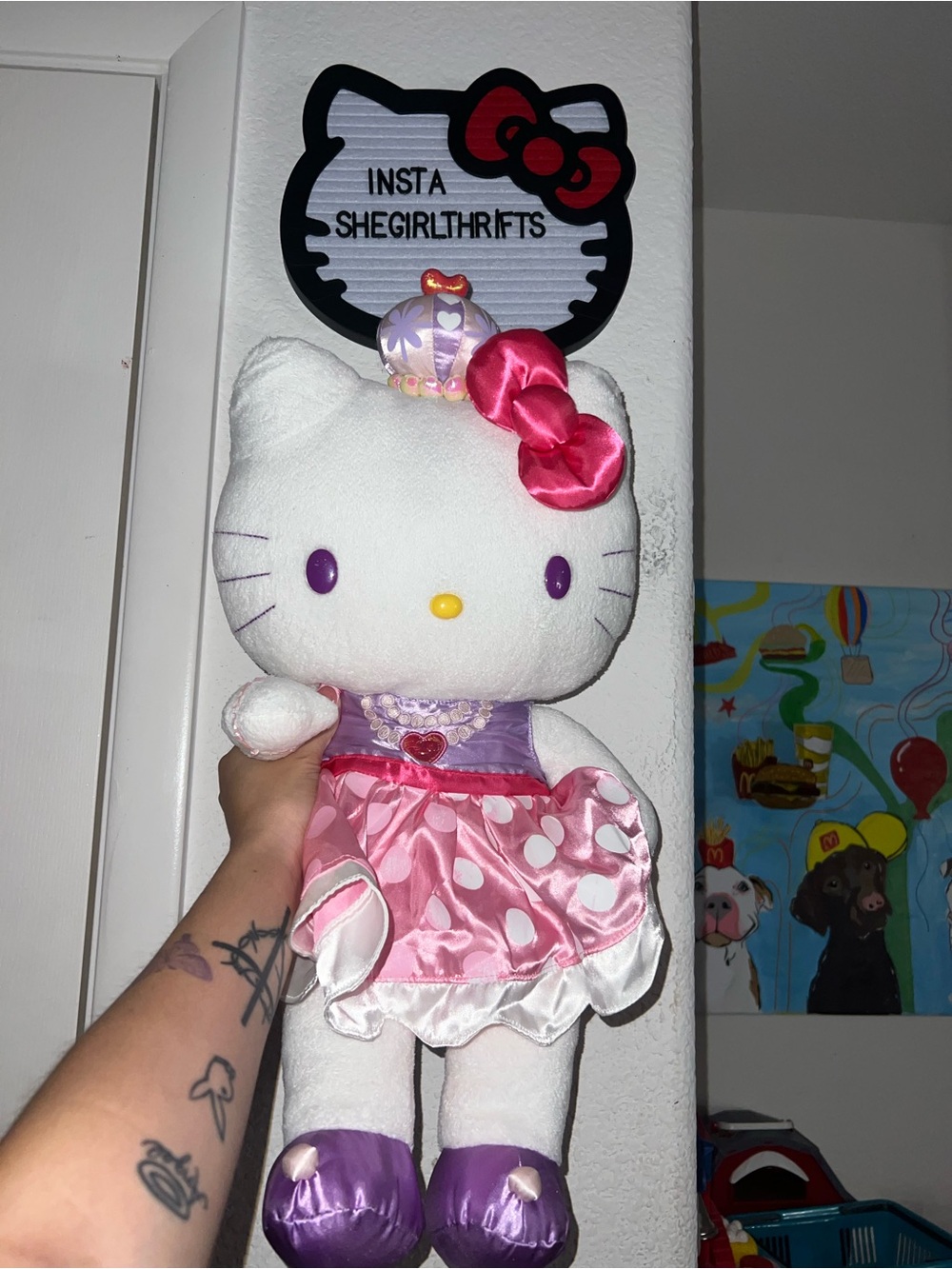 Y2K rare hello kitty princess plushie
